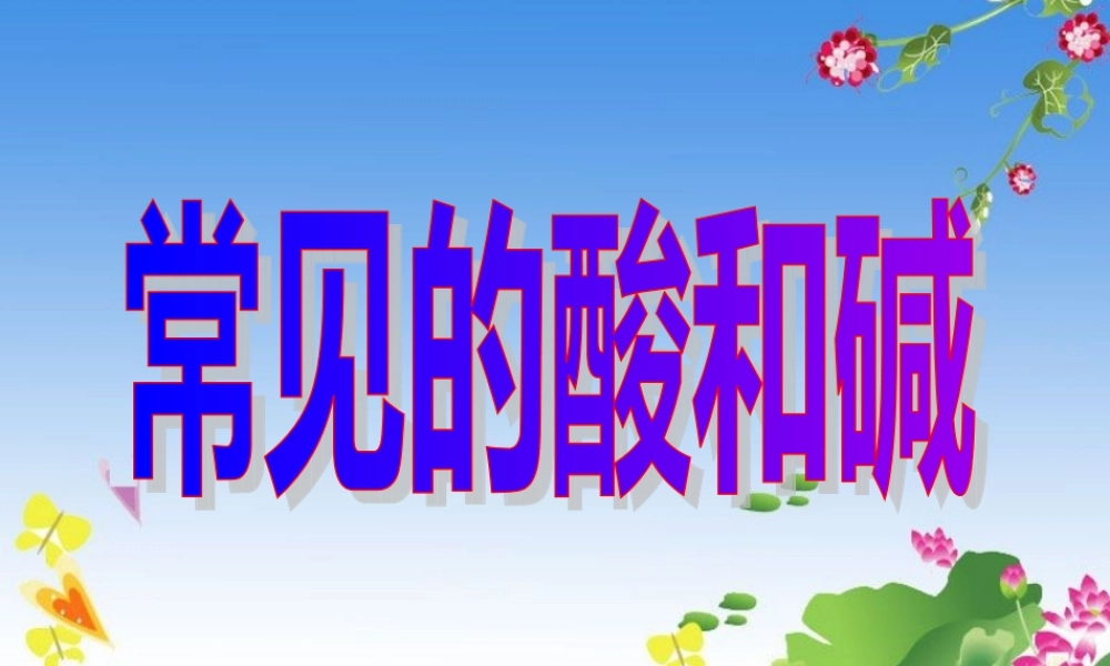 沪教初中化学九下《7第2节 常见的酸和碱》PPT课件 (8).ppt