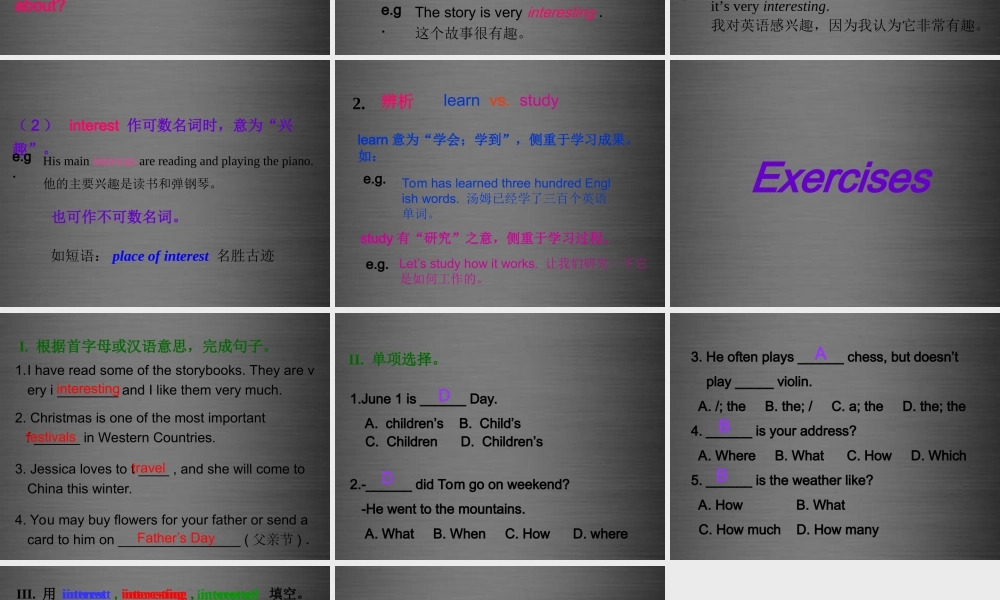 冀教初中英语八上《Lesson 11 Lily Learns about China !》PPT课件 (3).ppt