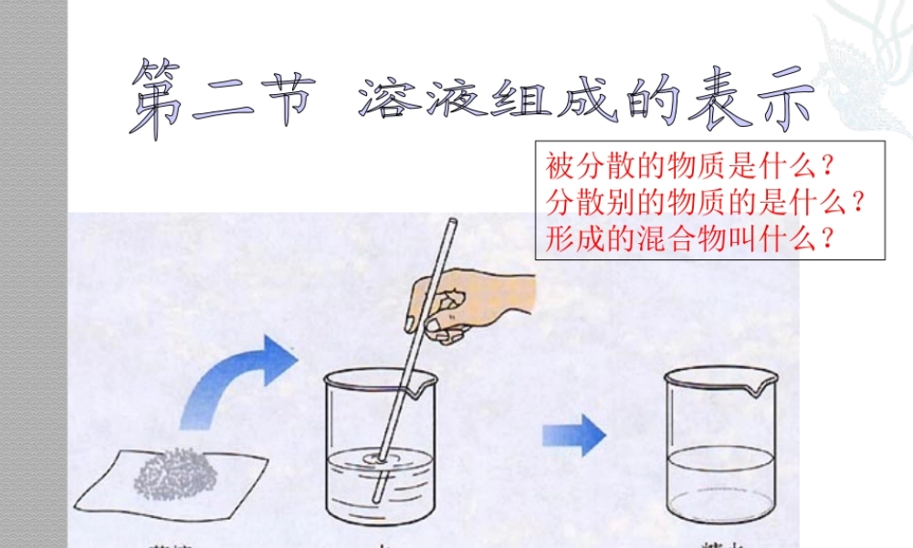 沪教初中化学九下《6第2节 溶液组成的表示》PPT课件 (6).ppt