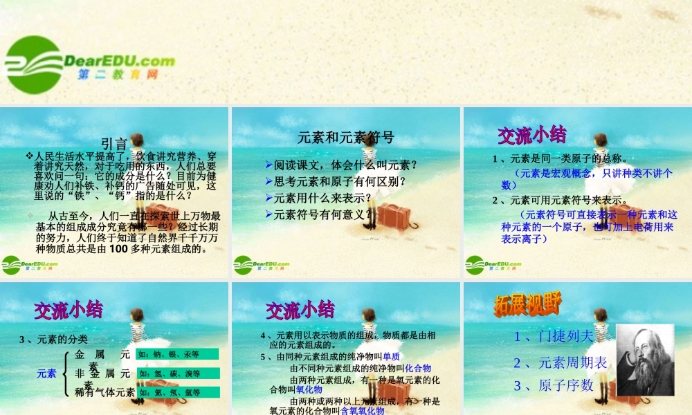 沪教初中化学九上《3第2节 组成物质的化学元素》PPT课件 (4).ppt