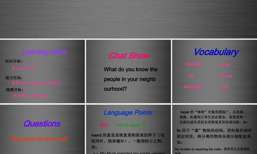 冀教初中英语八上《Lesson 23 People in My Neighbourhood》PPT课件 (3).ppt