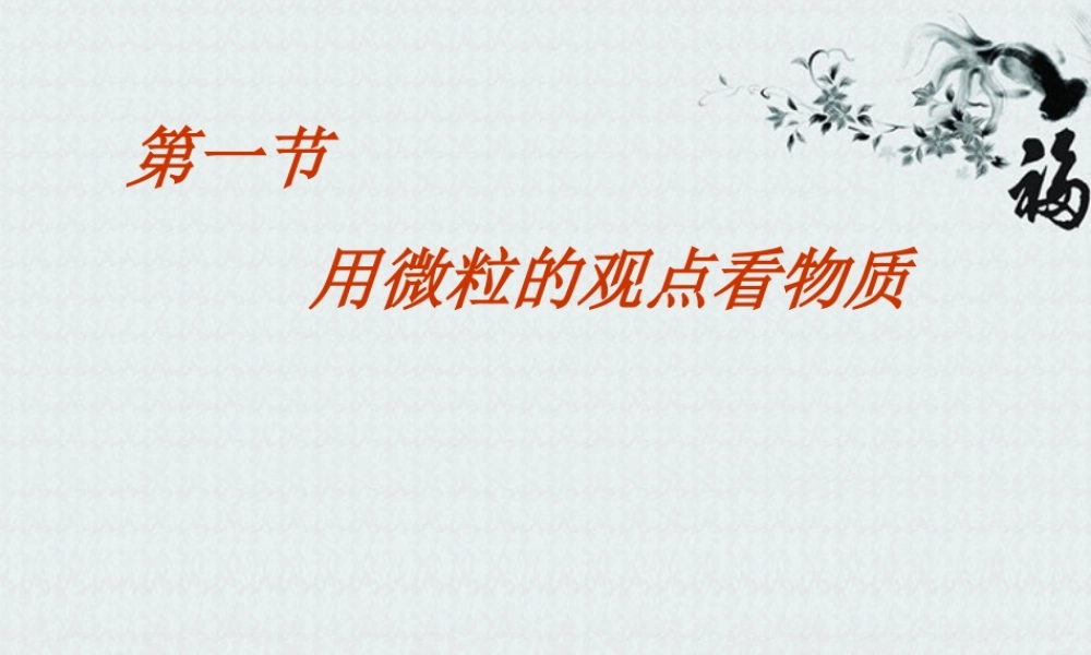 沪教初中化学九上《3第3章 物质构成的奥秘》PPT课件 (2).ppt