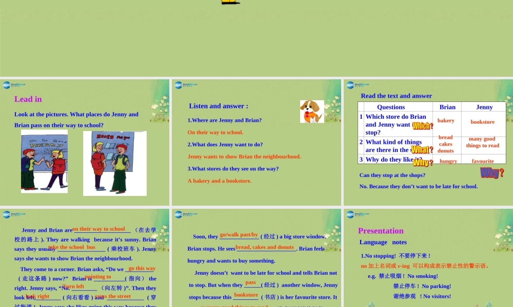 冀教初中英语八上《Lesson 20 No Stopping!》PPT课件 (1).ppt