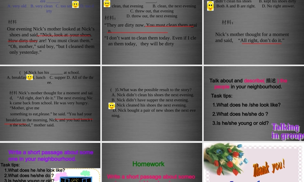 冀教初中英语八上《Lesson 23 People in My Neighbourhood》PPT课件 (2).ppt