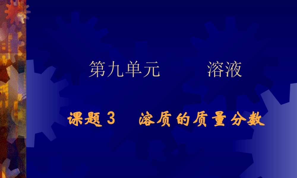 沪教初中化学九下《6第2节 溶液组成的表示》PPT课件 (4).ppt