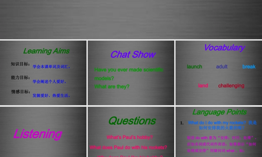 冀教初中英语八上《Lesson 40 What's Paul's Hobby》PPT课件 (2).ppt