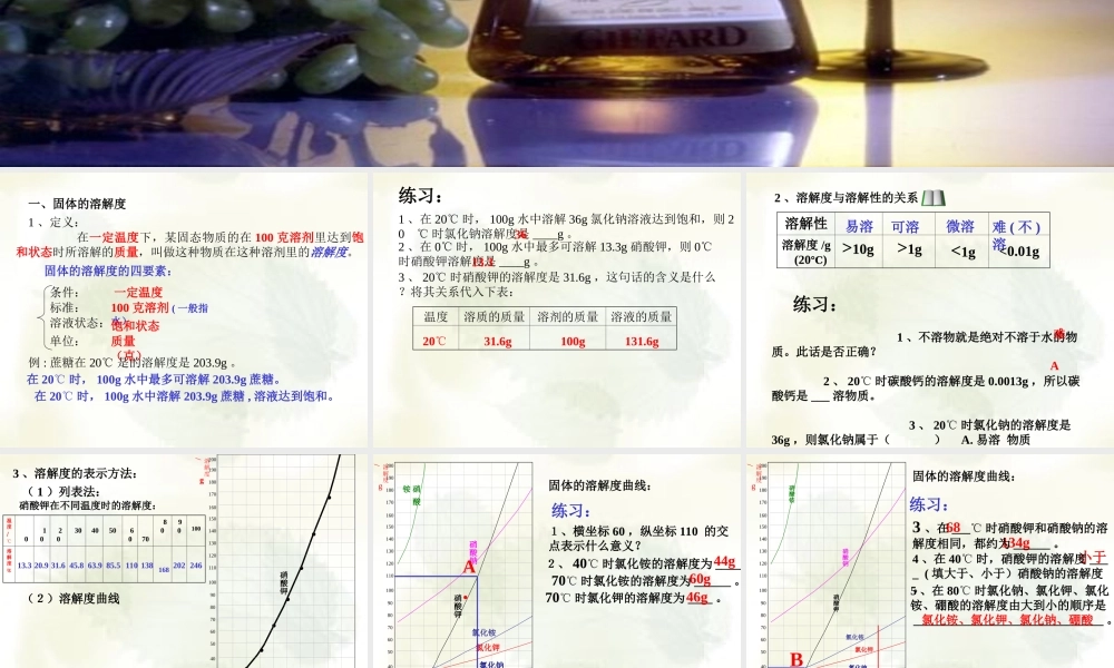 沪教初中化学九下《6第3节 物质的溶解性》PPT课件 (1).ppt