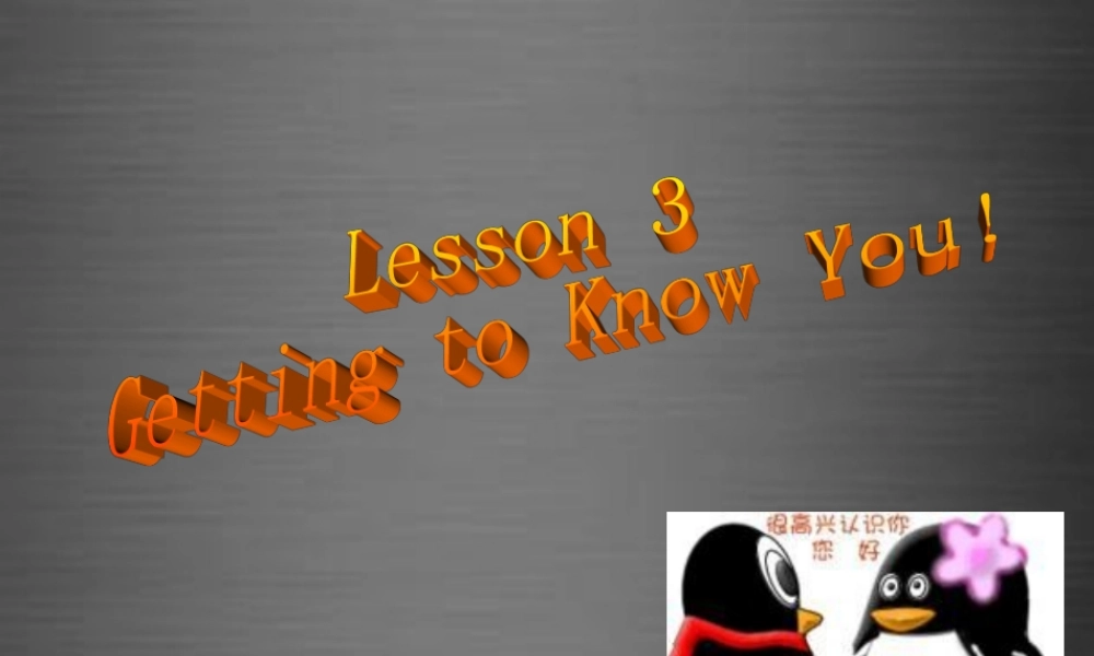冀教初中英语八上《Lesson 3 Getting to Know You!》PPT课件 (2).ppt