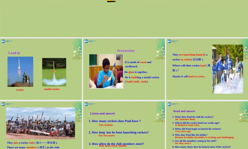 冀教初中英语八上《Lesson 40 What's Paul's Hobby》PPT课件 (1).ppt