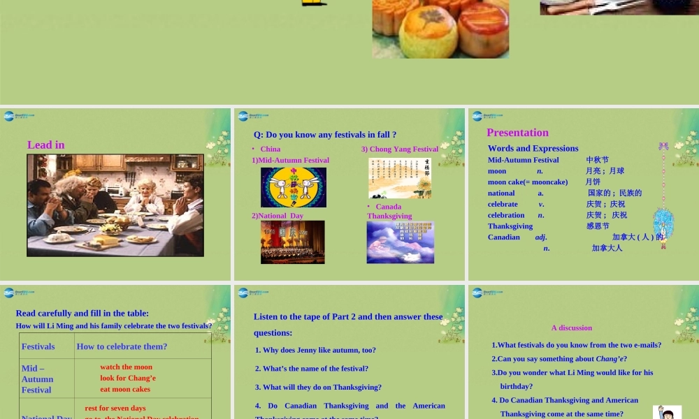 冀教初中英语八上《Lesson 13 I Love Autumn》PPT课件 (1).ppt