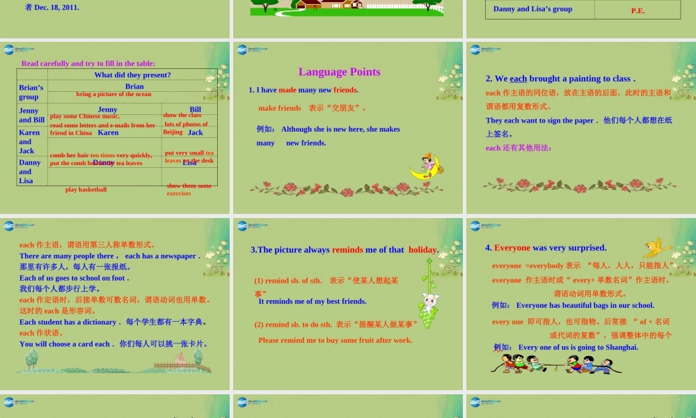 冀教初中英语八上《Lesson 12 Karen's Hair Stood Up!》PPT课件 (1).ppt