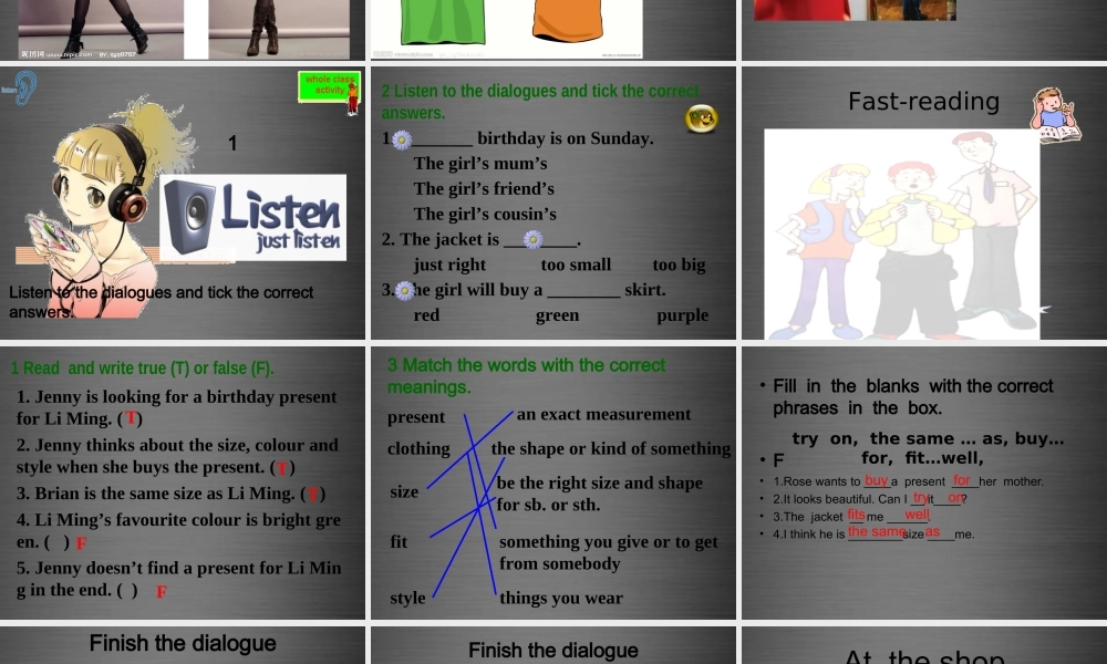 冀教初中英语八上《Lesson 15 A Present for Li Ming! 》PPT课件 (2).ppt