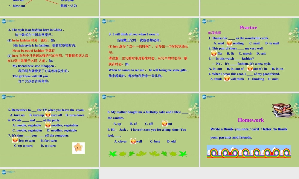 冀教初中英语八上《Lesson 18 Li Ming's Birthday》PPT课件 (1).ppt