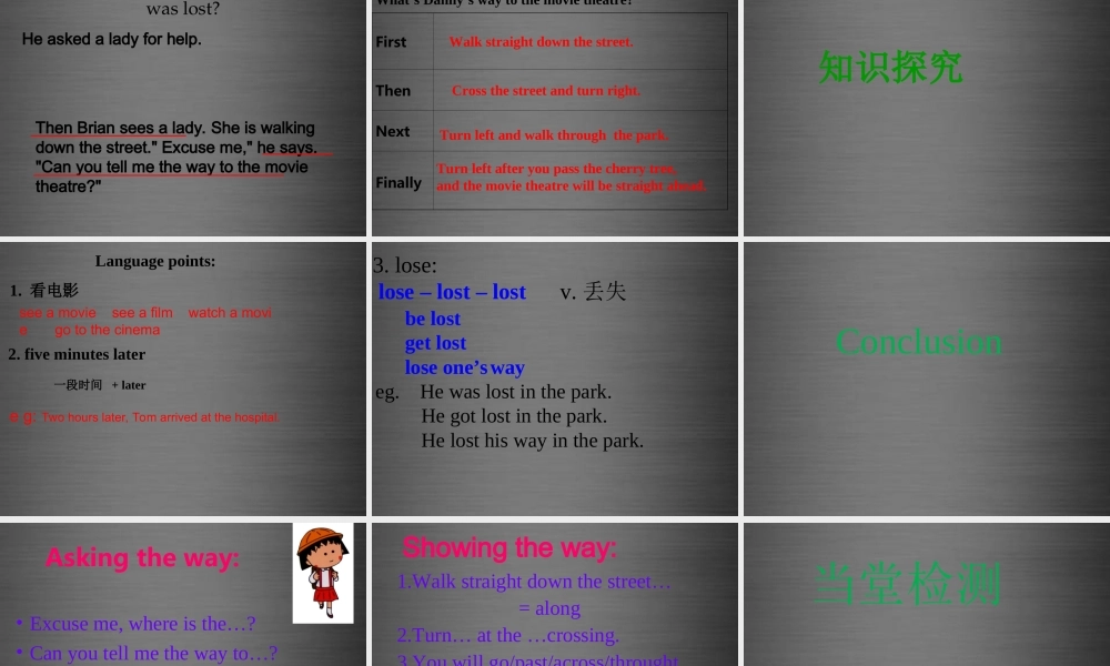 冀教初中英语八上《Lesson 21 Eat a Donut and Turn Right》PPT课件 (2).ppt