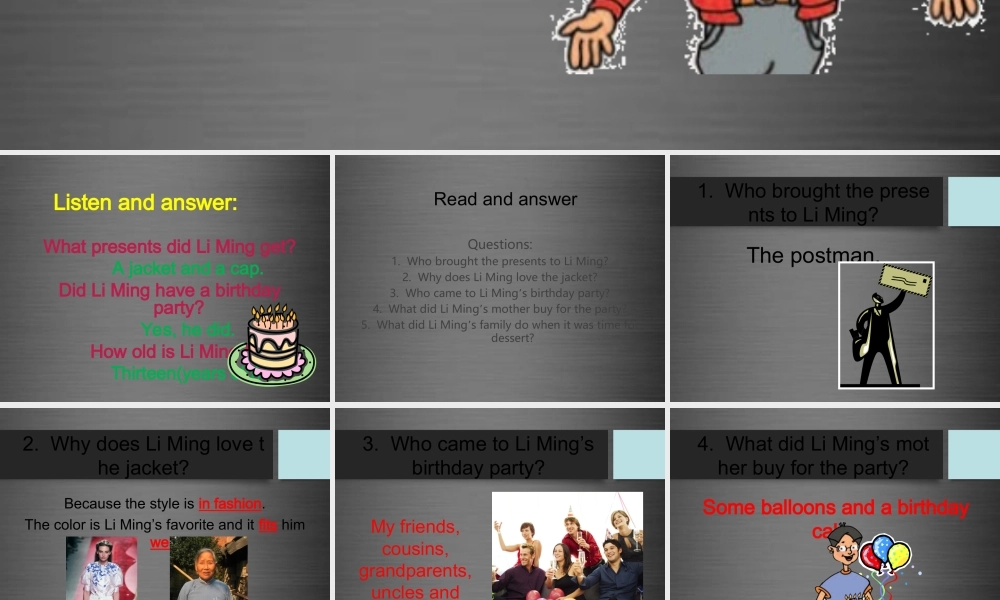 冀教初中英语八上《Lesson 18 Li Ming's Birthday》PPT课件 (2).ppt