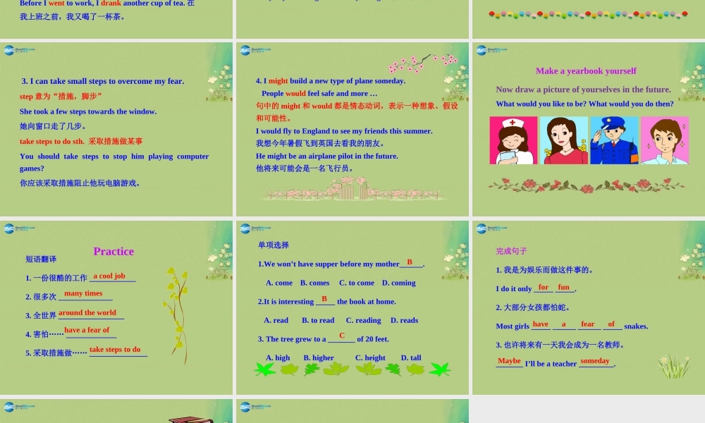 冀教初中英语八上《Lesson 26 What Will I Be 》PPT课件 (1).ppt