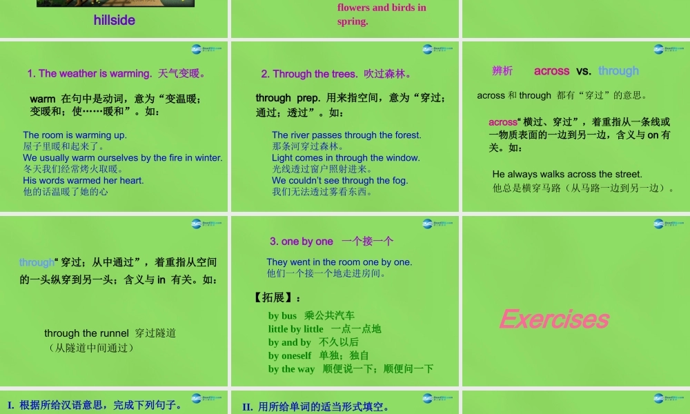 冀教初中英语八下《Lesson 3 Sun Is Rising》PPT课件 (1).ppt