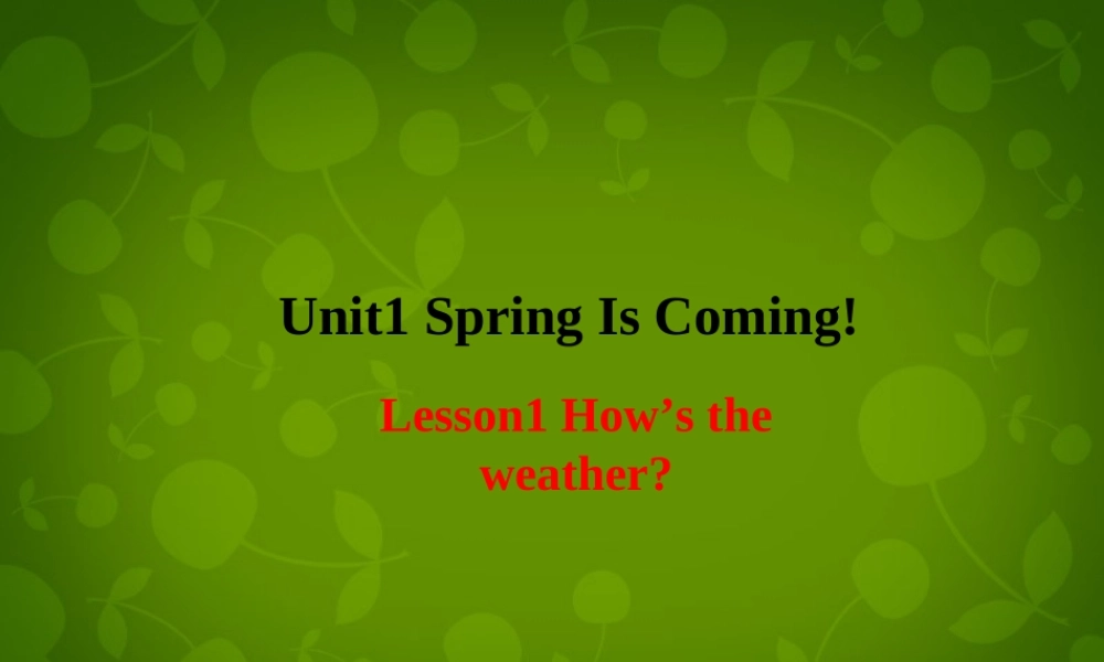 冀教初中英语八下《Lesson 1 How's the weather》PPT课件 (3).ppt