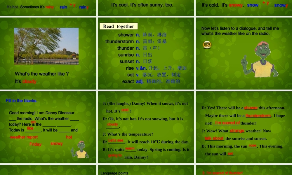 冀教初中英语八下《Lesson 1 How's the weather》PPT课件 (3).ppt