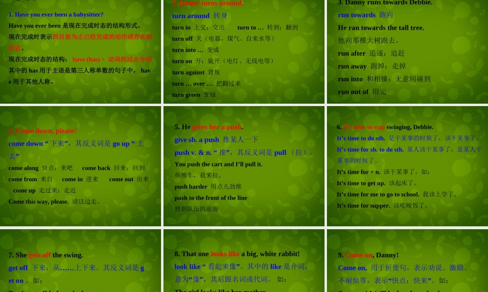 冀教初中英语八下《Lesson 5 Babysitting on a Spring Day》PPT课件 (2).ppt