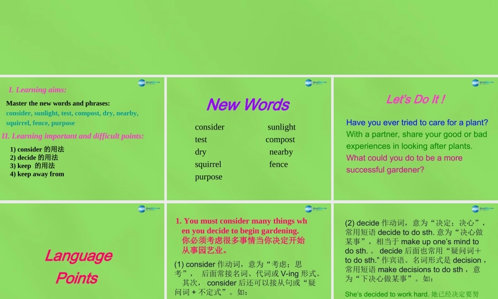 冀教初中英语八下《Lesson 10 Make Your Garden Grow!》PPT课件 (1).ppt