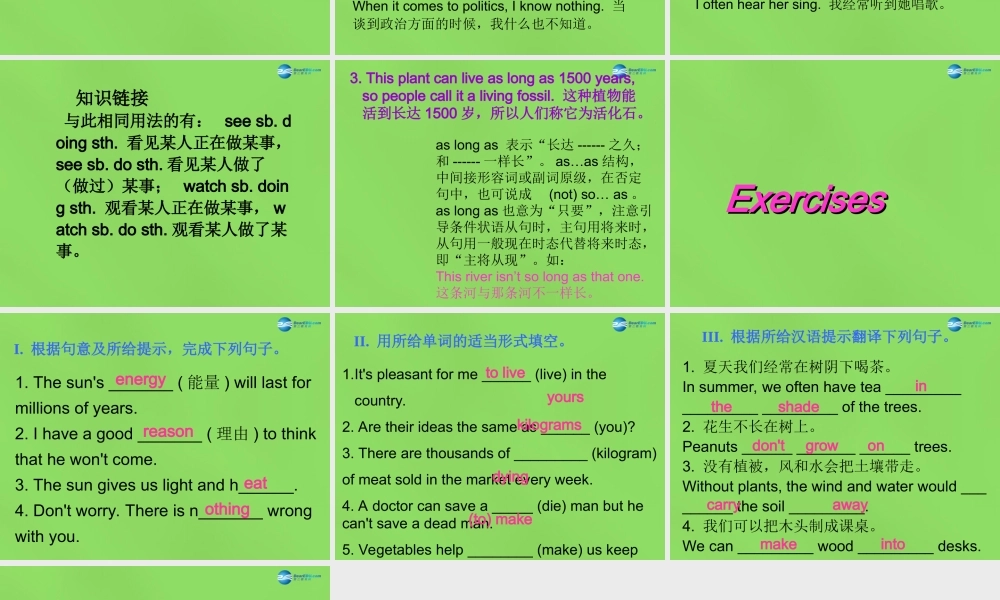 冀教初中英语八下《Lesson 11 Amazing Plants》PPT课件 (1).ppt