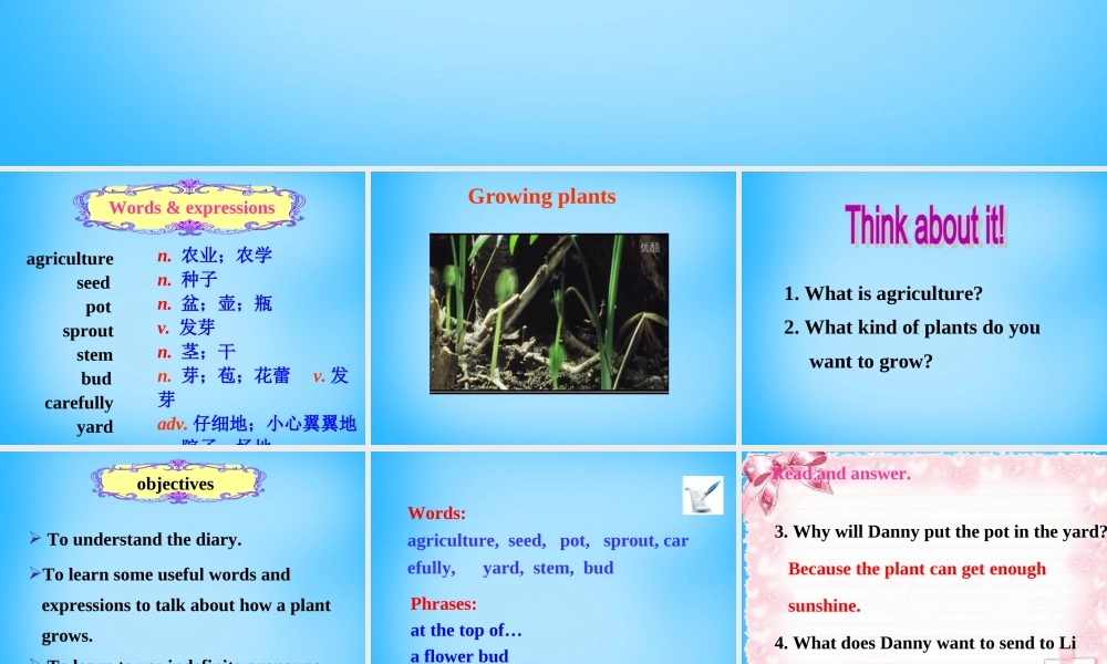 冀教初中英语八下《Lesson 12 Danny's Plant》PPT课件 (3).ppt