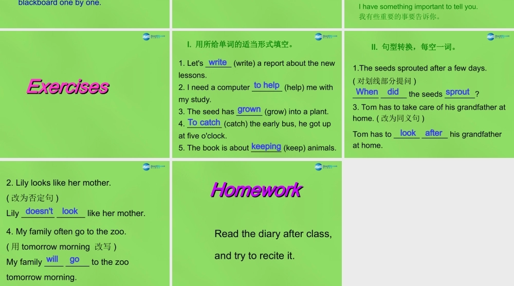 冀教初中英语八下《Lesson 12 Danny's Plant》PPT课件 (1).ppt