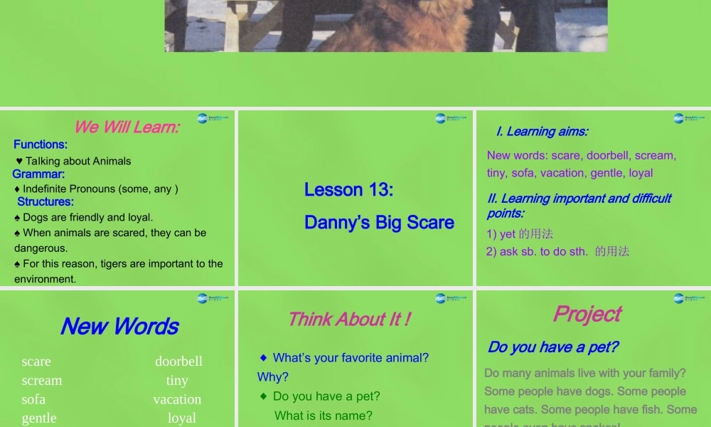 冀教初中英语八下《Lesson 13 Danny's Big Scare》PPT课 (1).ppt