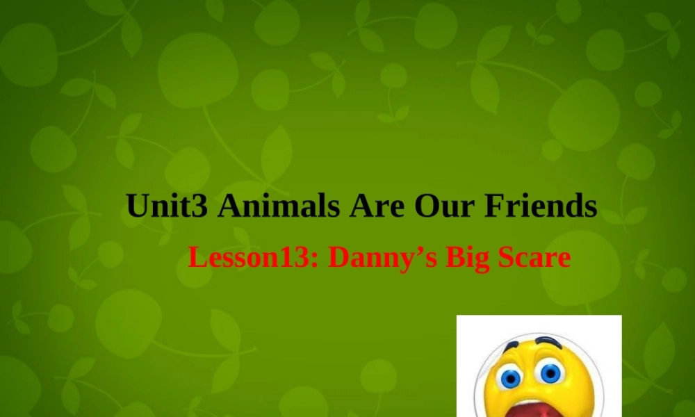 冀教初中英语八下《Lesson 13 Danny's Big Scare》PPT课 (2).ppt