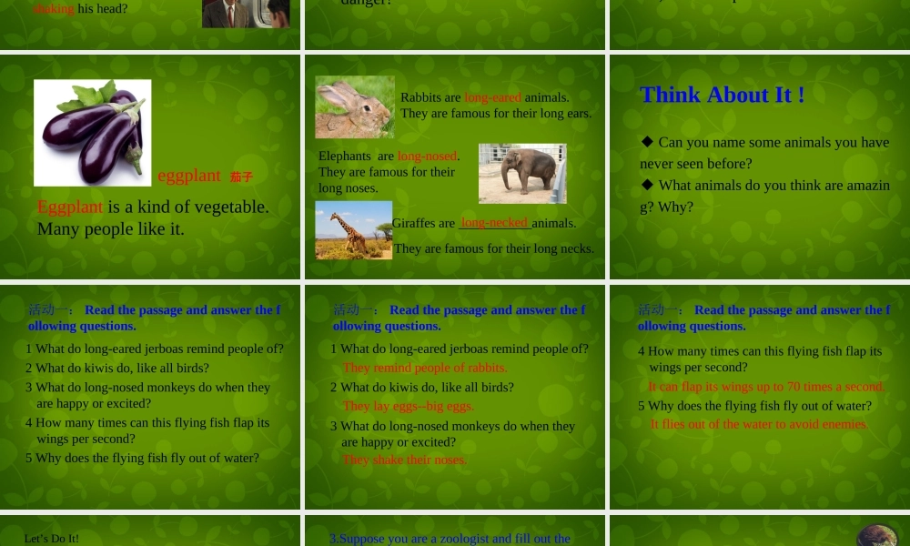 冀教初中英语八下《Lesson 14 Amazing Animals》PPT课件 (2).ppt