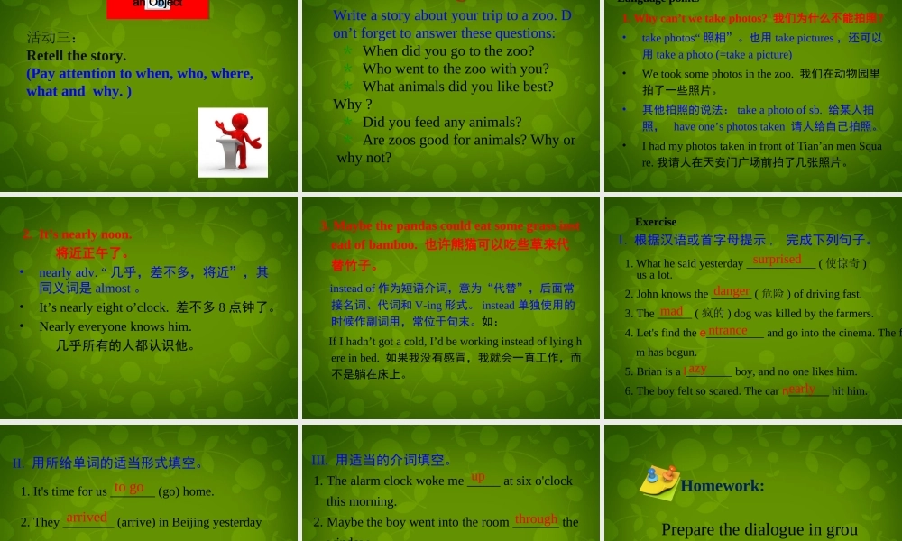 冀教初中英语八下《Lesson 15 The Zoo Is Open》PPT课件 (2).ppt