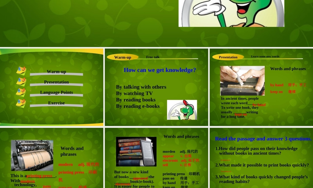 冀教初中英语八下《Lesson 21 Books or Computers》PPT课件 (2).ppt