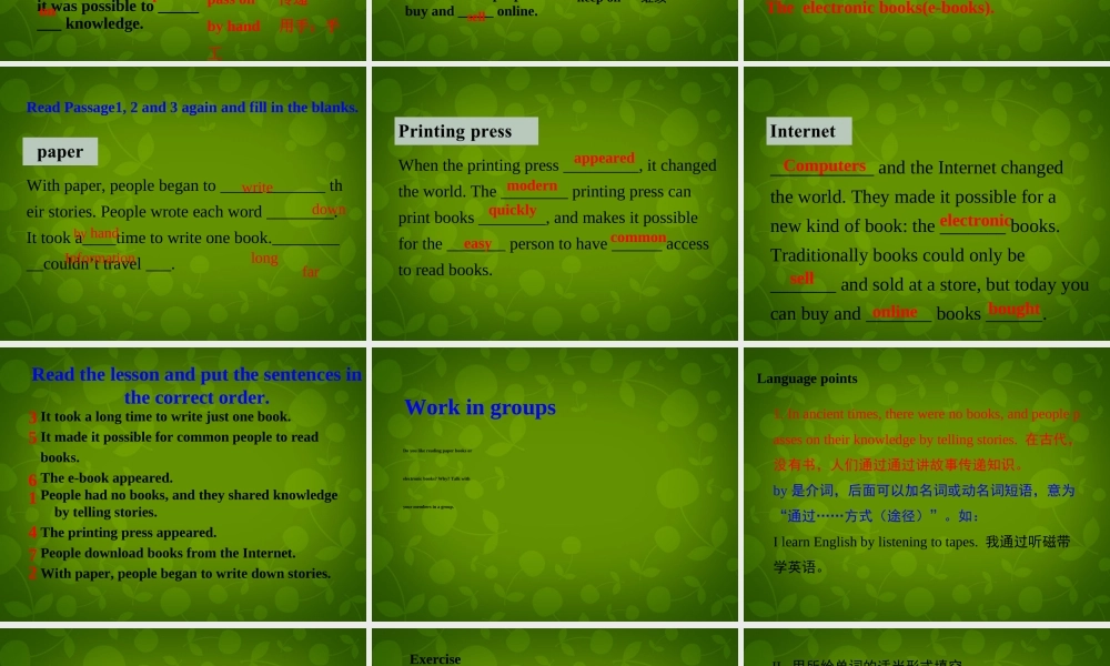冀教初中英语八下《Lesson 21 Books or Computers》PPT课件 (2).ppt