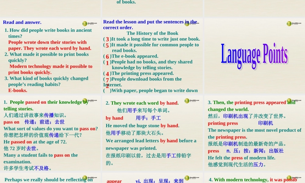 冀教初中英语八下《Lesson 21 Books or Computers》PPT课件 (3).ppt