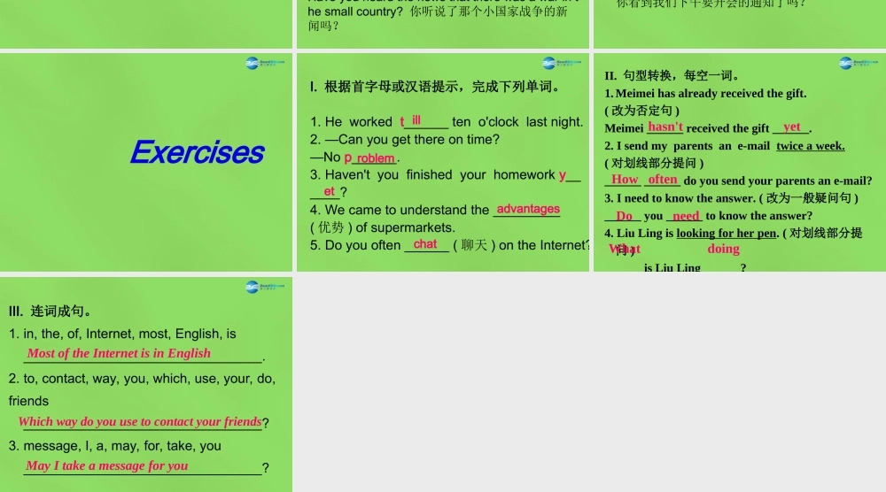 冀教初中英语八下《Lesson 24 An E-mail to Grandpa》PPT课件 (1).ppt