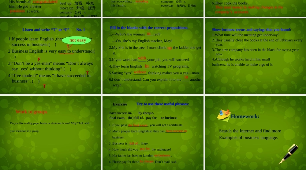 冀教初中英语八下《Lesson 27 Business English》PPT课件 (2).ppt