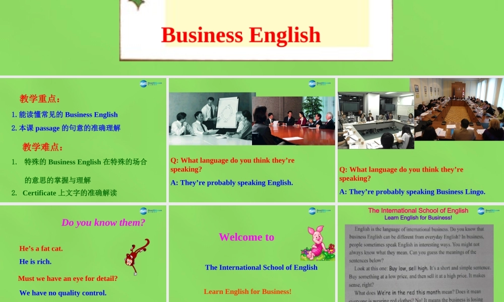 冀教初中英语八下《Lesson 27 Business English》PPT课件 (1).ppt