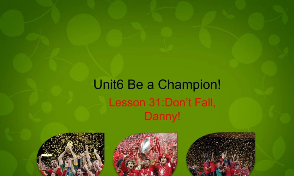冀教初中英语八下《Lesson 31 Don't Fall, Danny》PPT课件 (2).ppt
