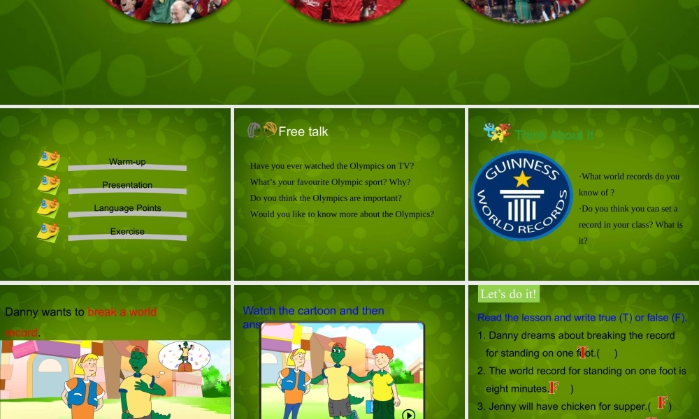 冀教初中英语八下《Lesson 31 Don't Fall, Danny》PPT课件 (2).ppt