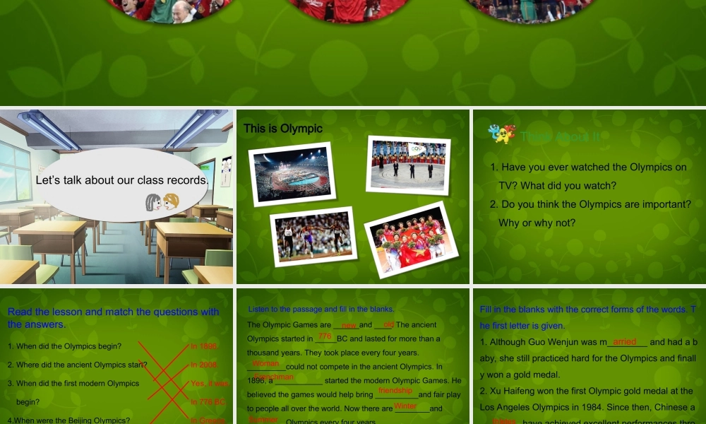 冀教初中英语八下《Lesson 33 2 800 Years of Sports》PPT课件 (2).ppt