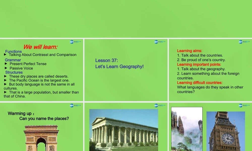 冀教初中英语八下《Lesson 37 Let's Learn Geography!》PPT课件 (2).ppt