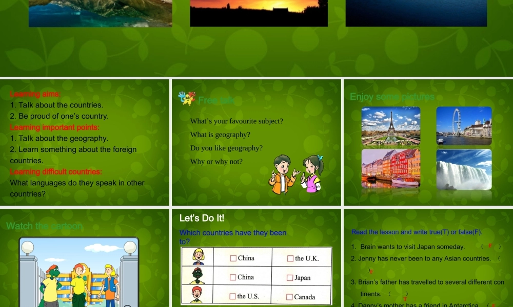 冀教初中英语八下《Lesson 37 Let's Learn Geography!》PPT课件 (3).ppt