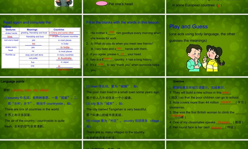 冀教初中英语八下《Lesson 40 Body Language》PPT课件 (3).ppt