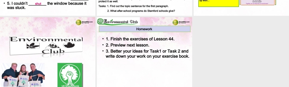 冀教初中英语八下《Lesson 44 Environment Clubs》PPT课件 (1).ppt