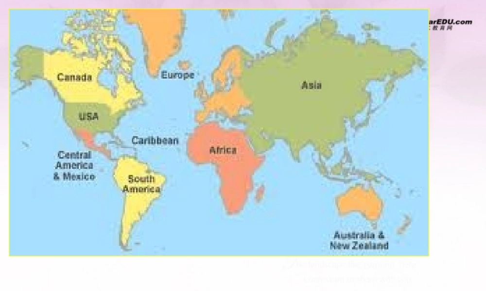 冀教初中英语八下《Lesson 42 North America》PPT课件 (1).ppt