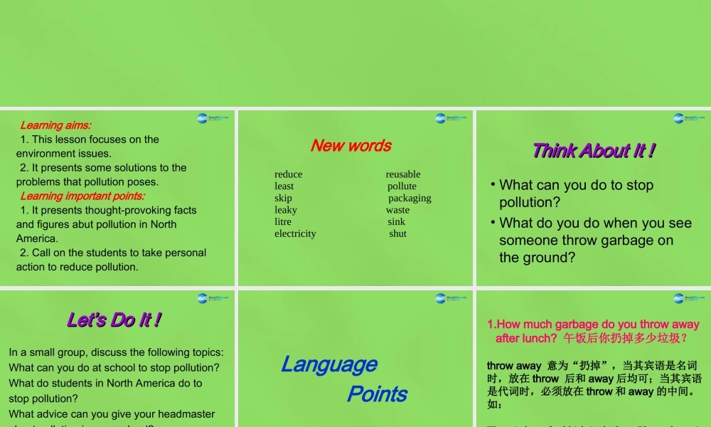 冀教初中英语八下《Lesson 44 Environment Clubs》PPT课件 (2).ppt