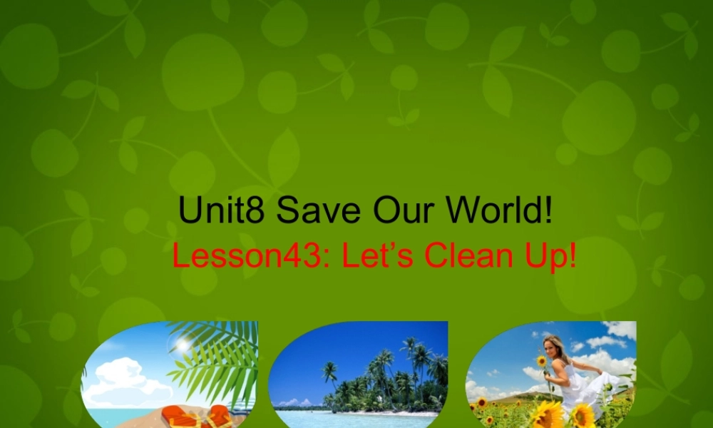 冀教初中英语八下《Lesson 43 Let's Clean Up!》PPT课件 (3).ppt