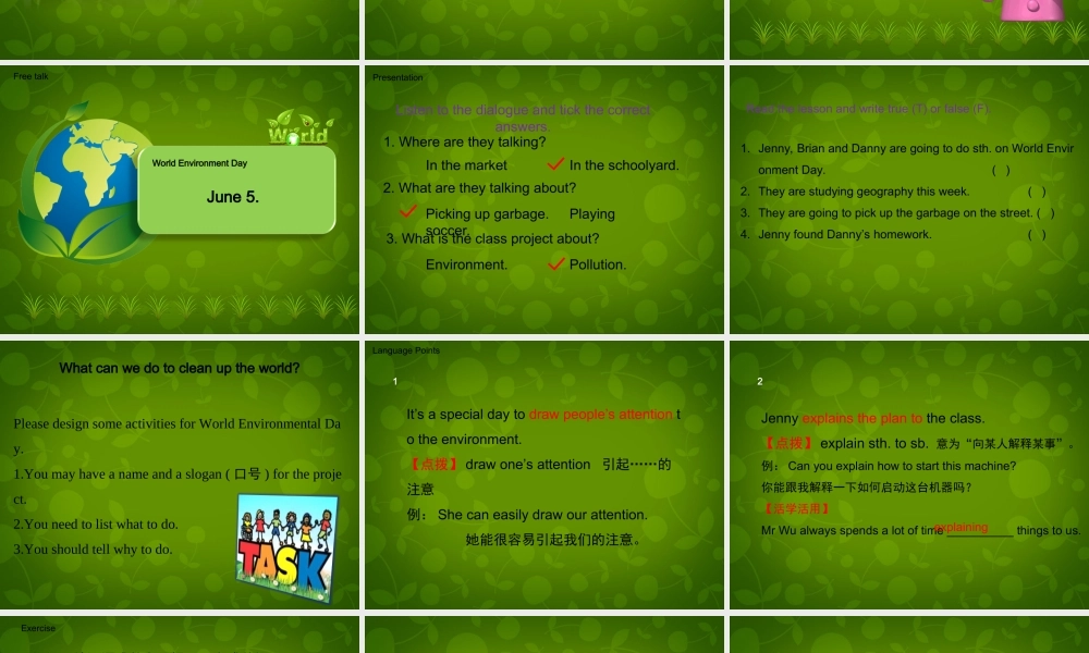 冀教初中英语八下《Lesson 43 Let's Clean Up!》PPT课件 (3).ppt