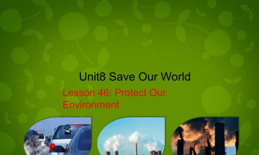 冀教初中英语八下《Lesson 46 Protect Our Environment》PPT课件 (3).ppt